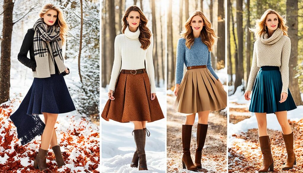 stylish winter skirts