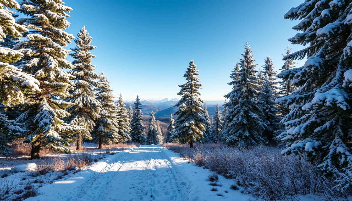 winter hiking trails