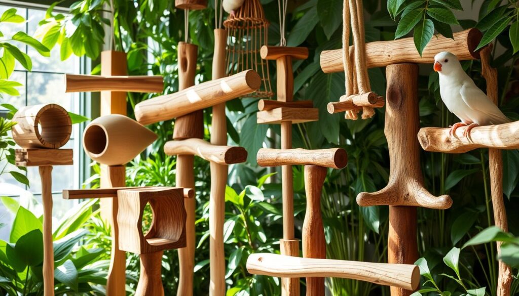 wooden perches